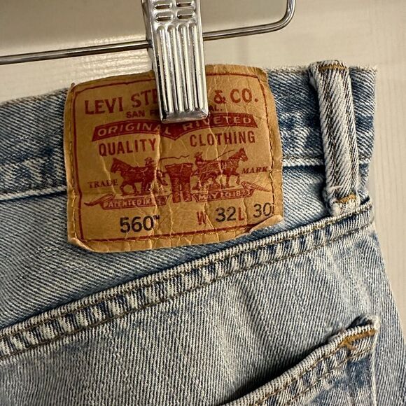 RARE Vintage 90’s Levi’s 560 loose fit tapered leg jeans USA size 32 x 30 - Picture 3 of 3